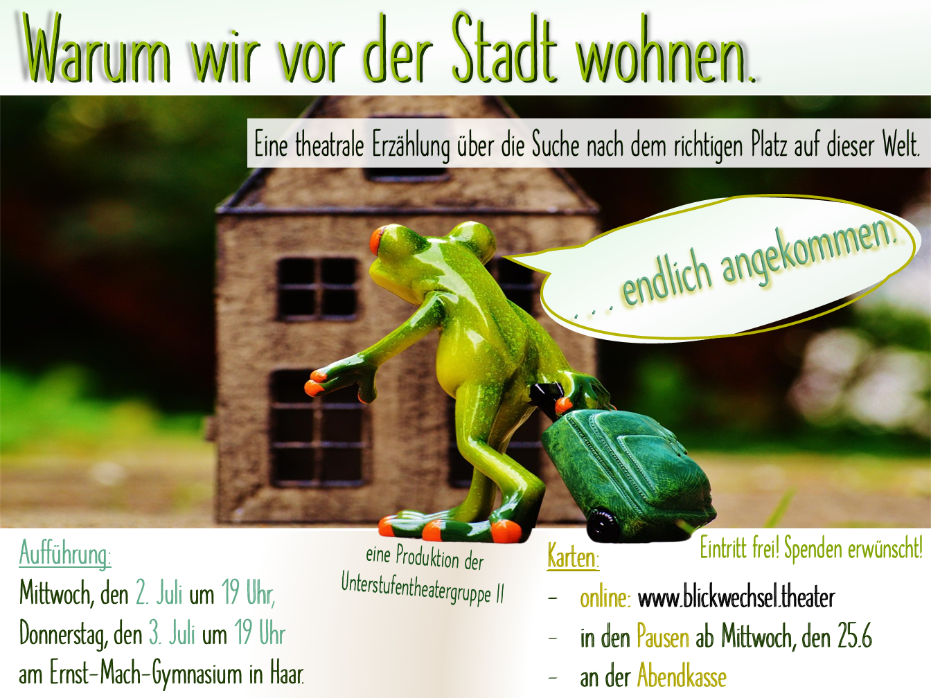 Warum wir vor der Stadt wohnen am 2.7.2025 (Mittwoch)
